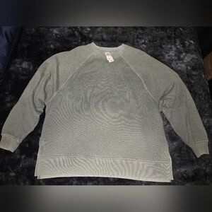 Aerie Beach Party Knit Crewneck Sweatshirt - M - Green - NWT